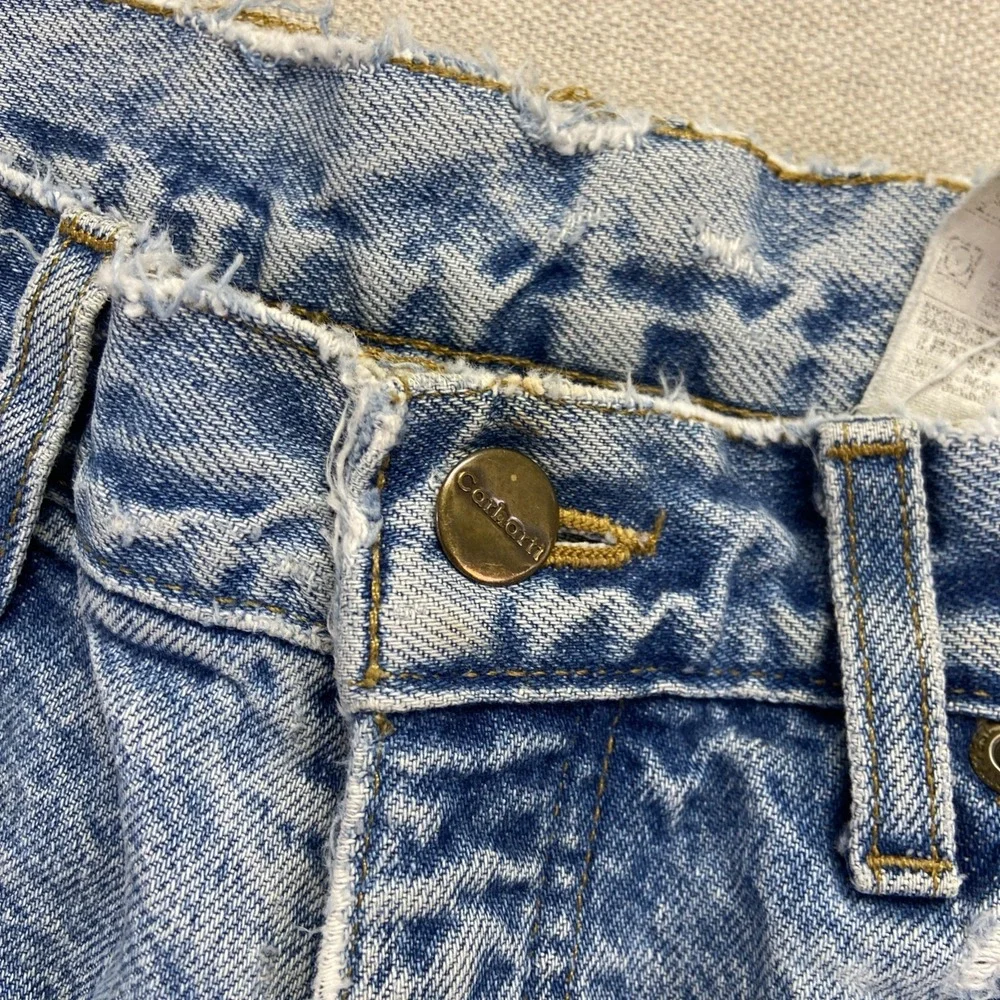 Carhartt Jeans Mens 30 x 32 Blue Denim Relaxed Fit Workwear Vintage Distressed